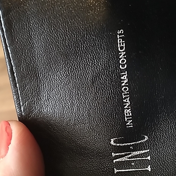 I.N.C. International Concepts Leather Knee Buckle Detail Heeled Boots. Size 9 - Picture 13 of 15